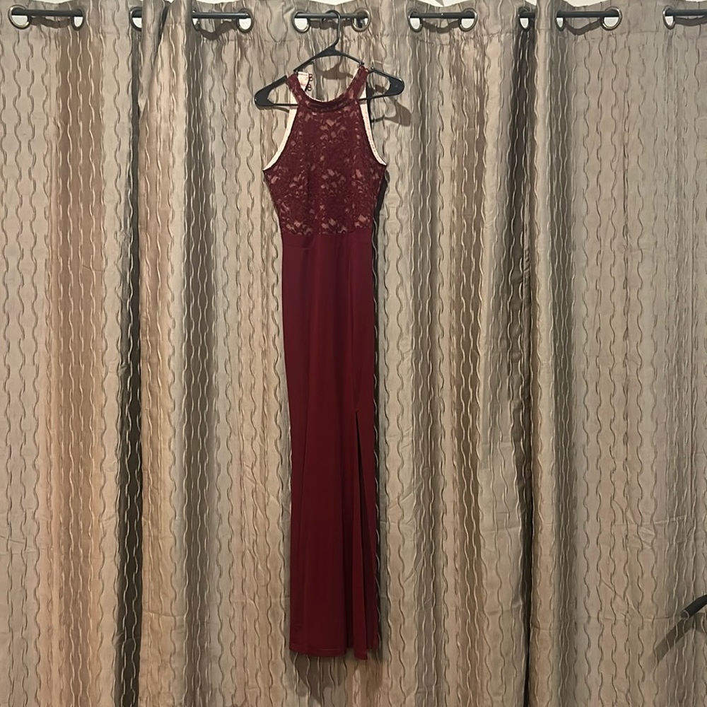 Red slim dress